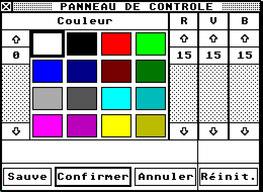 Couleurs exprimées en hexadécimal