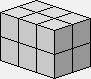 Prisme droit de base carrée de côtés 2 et de hauteur 3